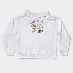 Wild Cats Pattern Kids Hoodie